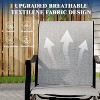 Set of 2 Swivel Bar Stools with High Back & Armrest, Breathable Textilene Bar Chairs for Outdoor Patio, Lawn, Deck, or Garden - 4 of 4