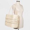 Straw Tote Handbag - A New Day™ Light Beige - image 2 of 3