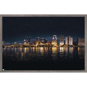 Trends International Cityscapes - Pittsburgh, Pennsylvania Framed Wall Poster Prints - 1 of 4