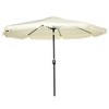 PAGED 9FT Patio Umbrella Double Top Ruffled Market Umbrella with Push Button Tilt and Crank for Garden, Poolside, Base Not Included - 2 of 4