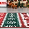 Christmas Area Rug, Machine Washable Low Pile Non-Slip Carpet with Snowflake Reindeer Design, Floor Mat for Home Office - 4 of 4