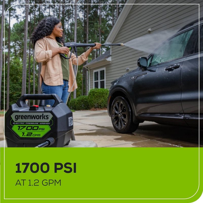 Greenworks 1700 PSI Corded Electric Pressure Washer, 4 of 15