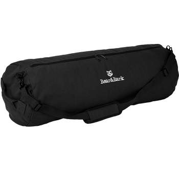 Bear & Bark Large Duffle Bag - Black 50"x20" - 257L - Extra Large Canvas Military and Army Cargo Style Carryall Duffel for Men and Woman