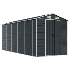 vidaXL Garden Shed Anthracite Galvanized steel Large Garden Shed - 1 of 4