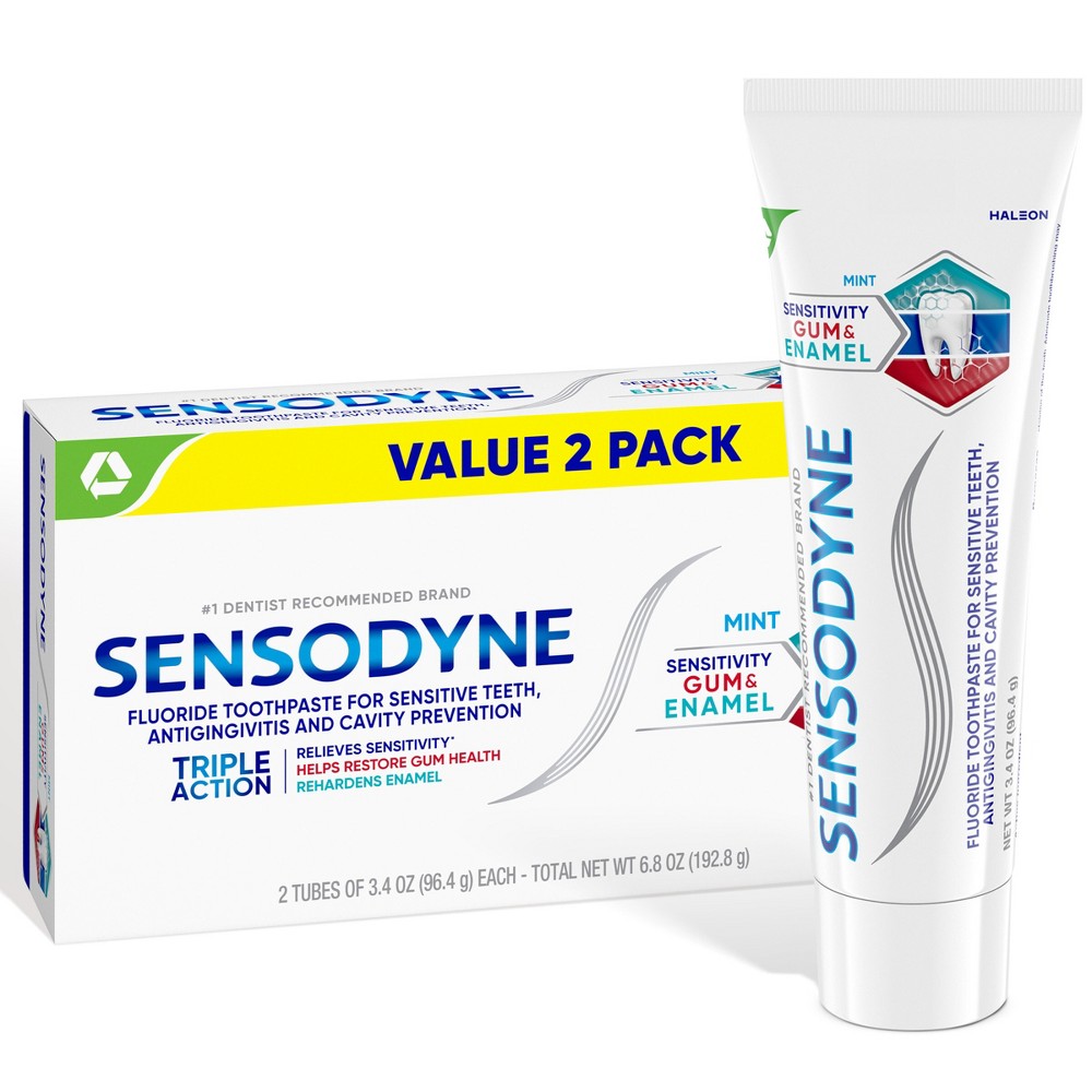 Photos - Toothpaste / Mouthwash Sensodyne Sensitivity & Gum + Enamel Toothpaste - 6.8oz/2pk 