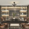 Tangkula Industrial Ceiling Light Fixture, 3-Light Semi Flush Mount Ceiling Lamp with Glass Shade, Ceiling Chandelier Light - 3 of 4