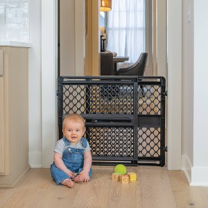 Toddleroo by North States 2-in-1 Supergate Secure Plastic - Black - 1 of 4