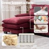 MOONMISS 110" Chenille U Shaped 4 Seat Sectional Couches for Living Room, Modular Sofa Sleeper with Double Chaise & Memory Foam for Apartment - 3 of 4