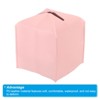 Unique Bargains Bathroom Office Car PU Leather Square Decorative Holder Dispenser Tissue Box Cover 5" x 5" - 3 of 4
