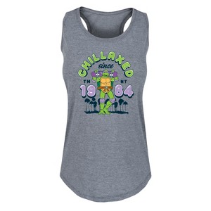 Women's - Teenage Mutant Ninja Turtles - Chillaxed Since 84 Graphic Racerback Tank - 1 of 4