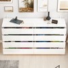 Hitow 8 Drawer Dresser with Underlight High Gloss Finish Modern Chest of Drawers - 3 of 4