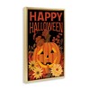 Stupell Industries Happy Halloween Floral Pumpkin Floating Frame Canvas Art - 2 of 4