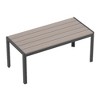 Sonkuki Patio Rectangular Coffee Table, Wood Grain Top Modern Industrial Style w/Metal Frame - 2 of 4