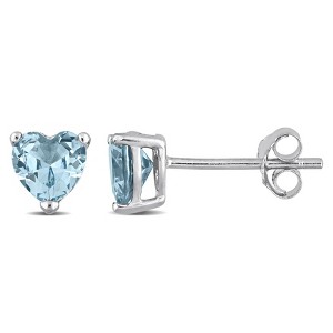 EVERLY JEWELRY | Stud Earrings with Gemstone in Silver – Multiple Stone and Metal Color Options - 1 of 3