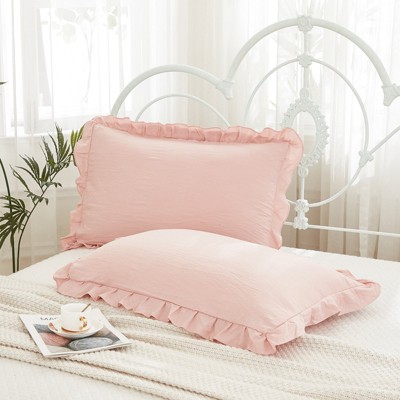 Ruffled Pillow Shams & Body Pillow Cover – Soft Wrinkle Resistant Bedding Collection Envelope Closure