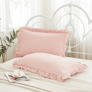 Ruffled Pillow Shams & Body Pillow Cover – Soft Wrinkle Resistant Bedding Collection Envelope Closure - 1 of 4