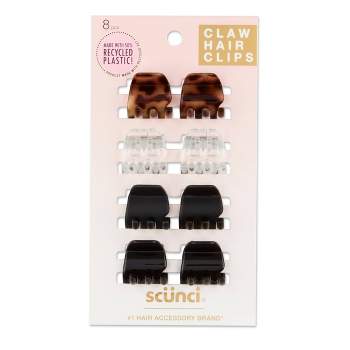 Scunci Kids' Square Glitter Snap Hair Clips - 10ct : Target