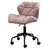 Homy Casa Adjustable Swivel Office Chair with Cushioned Velvet Seat for Home Office or Bedroom - 2 of 4