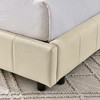 Lyngins Mid-Century Full Daybed Frame, Velvet Upholstered Sofa Bed Frame, Sturdy Eucalyptus Wood, Beds with Headboards, for Bedroom & Living Room - 3 of 4