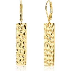 925 Sterling Silver Dangle Earrings for Women, 14K Gold Plated French Leverback Earrings, Hypoallergenic Lightweight Statement - 1 of 4