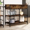 vidaXL Kitchen Trolley Smoked Oak 41.3 in.x16.5 in.x37.4 in. Engineered Wood - 3 of 4