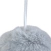 Northlight Plush Furry Christmas Ball Ornament - 3" - Light Gray - 4 of 4