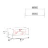 FURNIinspire Coffee Tables Minimalistic Coffee Table Side Table, Sofa Table With Pull Down Cabinet For Living Room, Office, White, 22.4"*33.1"*15.6" - 3 of 4
