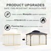 Aoodor Gazebo Replacement Netting Screen, Universal Gazebo 4-Panel Mosquito Net Sidewalls with Double Zippers for Outdoor Patio - 4 of 4