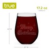 Merry Christmas Stemless Wine Glass by True - 3 of 3