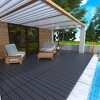 Vynxaria 24x12 Dark Gray Interlocking Tiles in Striped Pattern, 24 - Piece Set for Porch, Poolside, Balcony, Front Yard & Backyard Use - 4 of 4