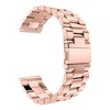 Insten Stainless Steel Metal Band For Samsung Galaxy Watch 4 40mm 44mm / 4 Classic 42mm 46mm / Watch 3 41mm Replacement Strap For Women Men, Rose Gold - 4 of 4