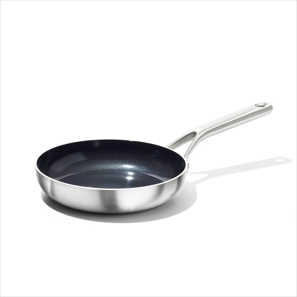 OXO 8 Mira Tri-Ply Stainless Steel Non-Stick Open Frypan Silver