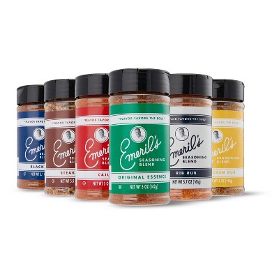 Emeril Lagasse 5 Oz, 3-Pack and 6-Pack Seasoning Blend: Original Essence, Cajun, Blackened, Chicken Rub, Steak Rub and Rib Rub