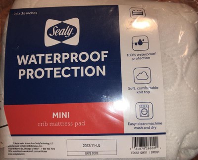 Sealy Cooling Moisture Wicking Waterproof Crib Mattress Pad - White : Target