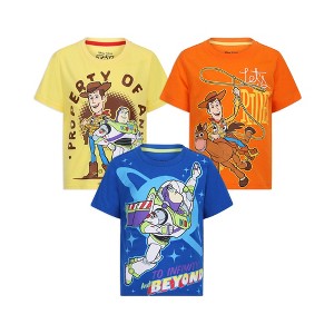 Disney Toy Story Boys 3 Pack T-Shirts for Toddler and Big Kids - Multicolor, Size 2T - 1 of 4