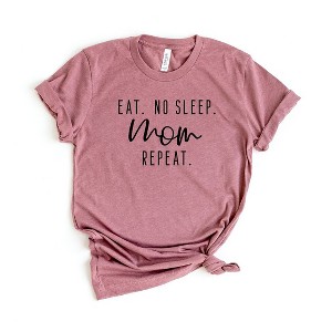 Simply Sage Market Women's Eat. No Sleep. Mom. Repeat Short Sleeve Graphic Tee - 1 of 3