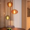 Rennnsan Elnorya 23"W 3-Light Cluster Staggered Color Glass Modern Dimmable Chandelier in Multicolored - 4 of 4