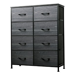 Tall 8-Drawer Fabric Dresser, Storage Tower with Fabric Bins, Double Chest of Drawers Organizer, - 1 of 4