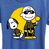 Women's - Peanuts - Charlie And Snoopy Skeleton Short Sleeve Graphic T-Shirt - 2 of 4
