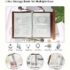 PU Leather Travel Jewelry Organizer Book, 70-Grid Anti-Drop Pockets with 70 Anti-Tarnish Bags for Rings, Bracelets - 3 of 4