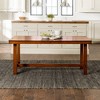 77" Wood Extendable Dining Table Distressed Dark Oak - Saracina Home: MDF, Seats 6, Removable Leaves - 2 of 4