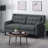 NicBex 65 Inch Loveseat Sofa with Tufted Button Back Cushions Mid-Century Comfy 2 Seater Couch Sofa for Living Room,Apartment - 2 of 4
