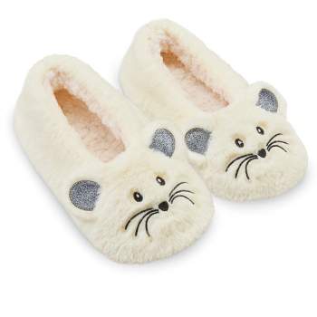 Collections Etc Plush Kitten Slippers