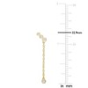 EVERLY JEWELRYR | 18K Yellow Gold Plated Silver 1/5 CT Lab Grown Diamond TW Fashion Post Earrings - 2 of 4