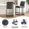 Bencmate Accent Chairs, Bar Stools Upholstered Counter Height Chairs Barstools for Kitchen Island, Black, 17.5"*15.4"*35" - 4 of 4