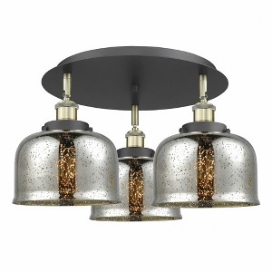 Bell - 3 Light Flush Mount In Art Deco Style-9.25 Inches Tall and 19.75 Inches Wide - 1 of 1