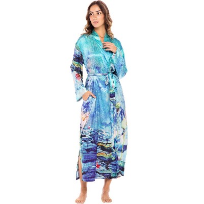 Adr Women's Classic Lightweight Long Satin Lounge Robe : Target