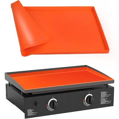 LakeForest"Heavy Duty Silicone Griddle Mat Cover for 36in/28in Blackstone – All-Season BBQ Grill Protector"Orange