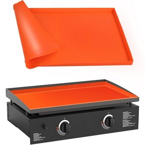 LakeForest"Heavy Duty Silicone Griddle Mat Cover for 36in/28in Blackstone – All-Season BBQ Grill Protector"Orange - 1 of 4