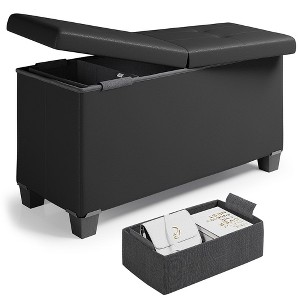 Nestl Storage Ottoman Bench with Storage Bins, Rectangular Storage Bench - 1 of 4